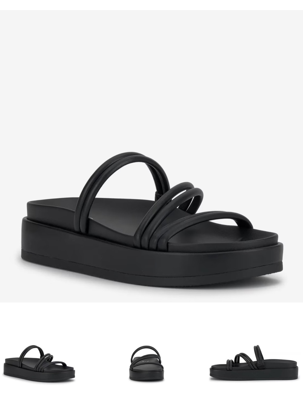 Size 7.5 Women's Black Alize Platform Sandal Mix No. 6
